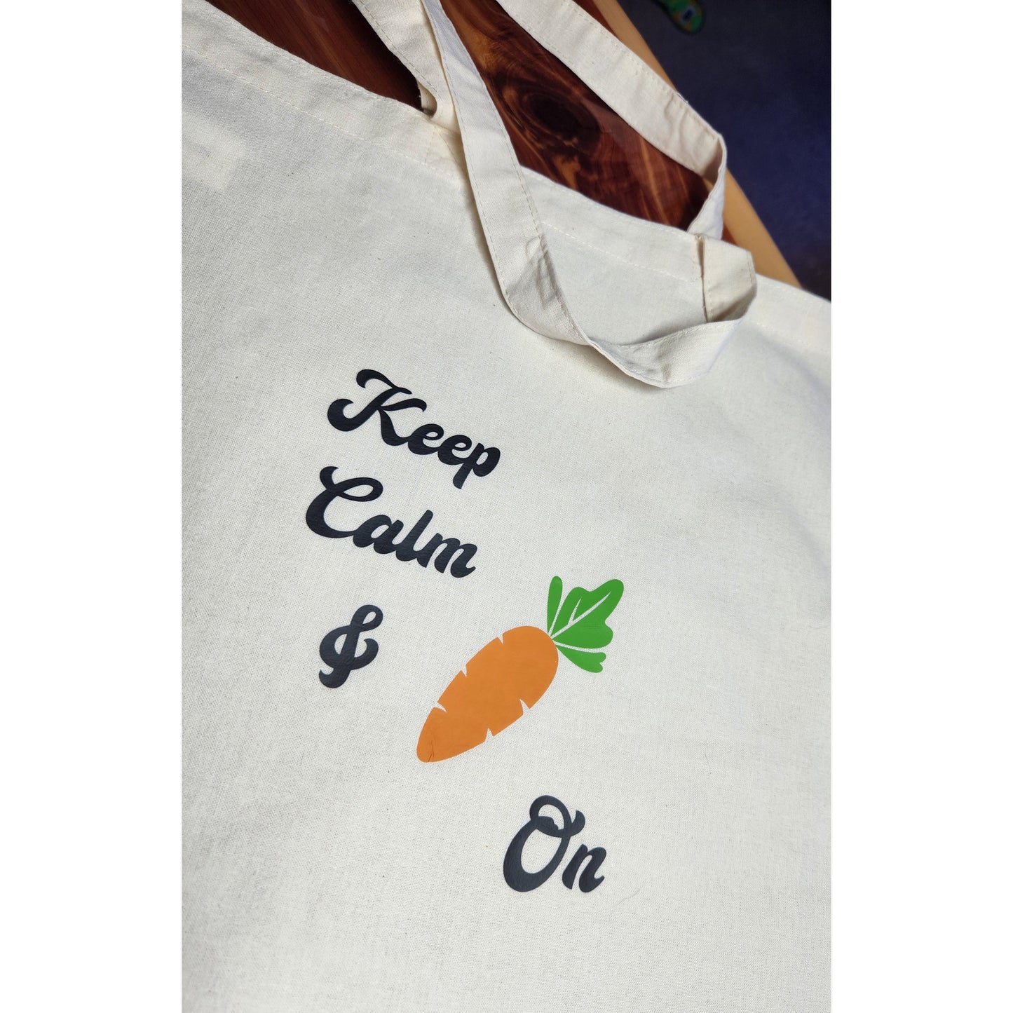 Keep Calm & Carrot On Grocery Bag