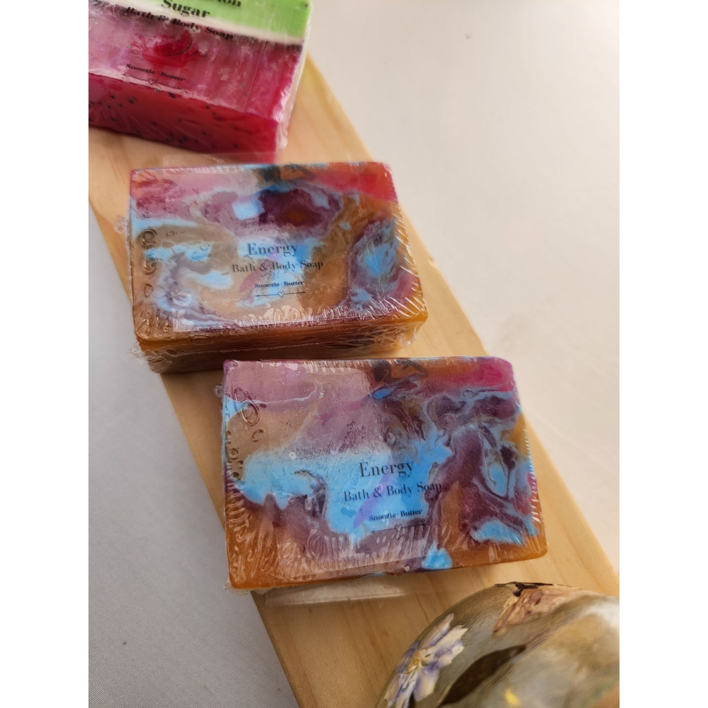 Energy melt and pour soap